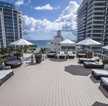 Beautiful rooftop terrace at Hotel Croydon.