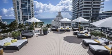 Beautiful rooftop terrace at Hotel Croydon.