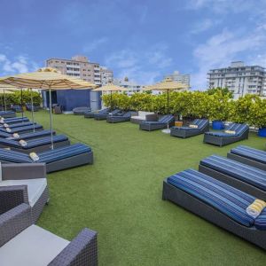 Lovely outdoor terrace at Catalina Hotel & Beach Club.