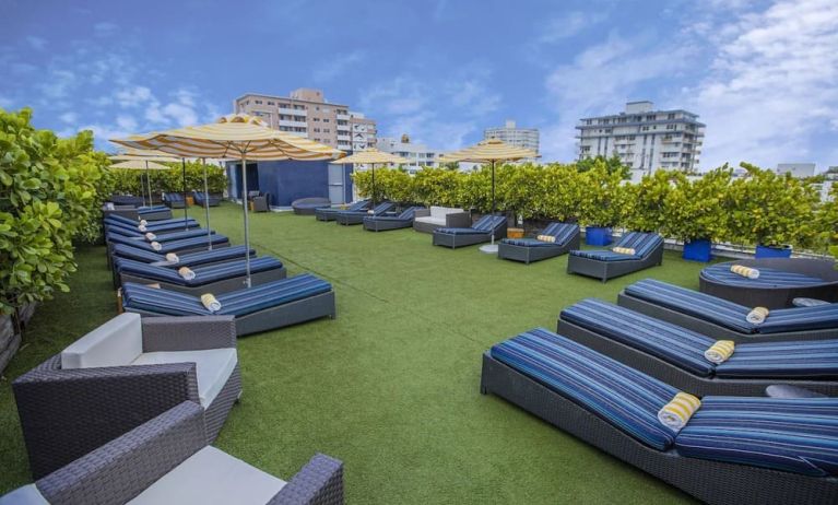 Lovely outdoor terrace at Catalina Hotel & Beach Club.