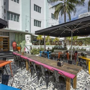 Outdoor meeting space at Catalina Hotel & Beach Club.