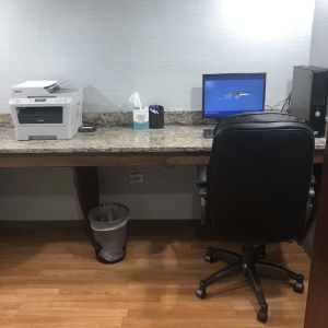 Dedicated business center with PC, internet, and printer at Radisson Hotel Schaumburg.