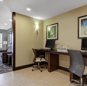 Business center with PC, internet, and printer at Staybridge Suites Washington D.C.- Greenbelt.