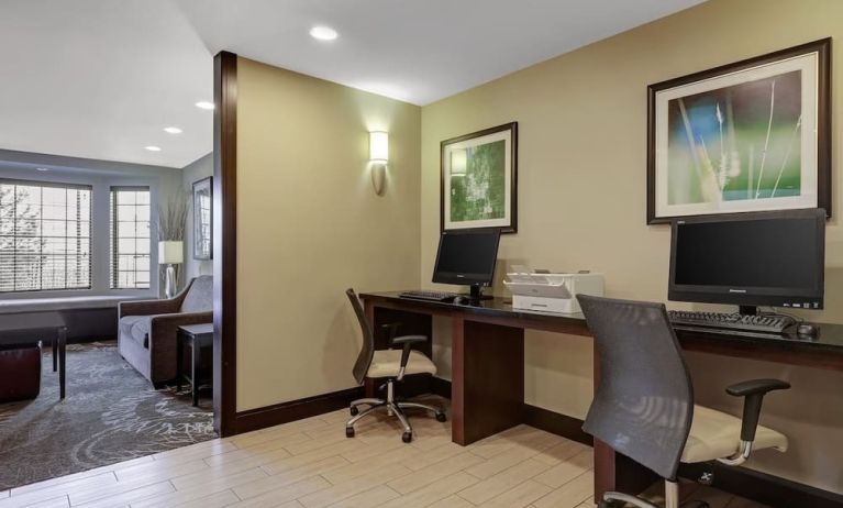 Business center with PC, internet, and printer at Staybridge Suites Washington D.C.- Greenbelt.