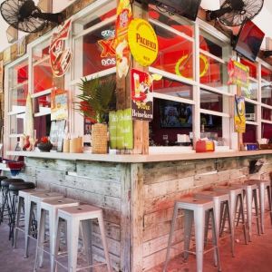 Bar and coworking space at Hollywood Beach Suites, A South Beach Group Hotel.