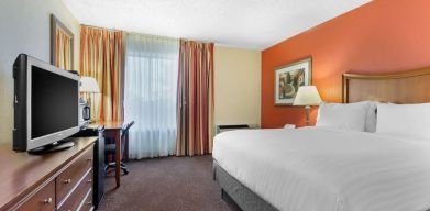 Delux king room with TV at Holiday Inn Express Chicago - Downers Grove.