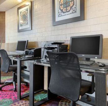 Business center with PC and printer at Holiday Inn Express Chicago - Downers Grove.