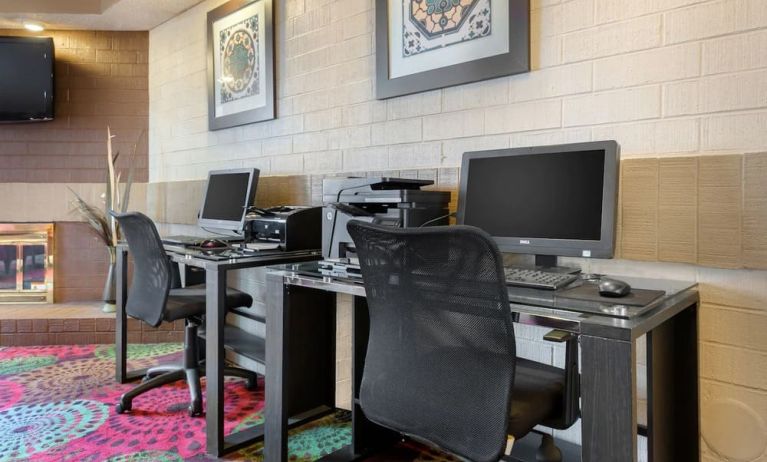 Business center with PC and printer at Holiday Inn Express Chicago - Downers Grove.