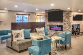 Bar and work space ideal for groups at Sleep Inn Oakbrook Terrace.