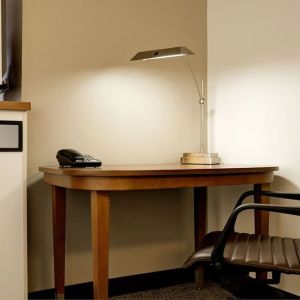 In-room work desk at Hyatt Place Chicago/Hoffman Estates.