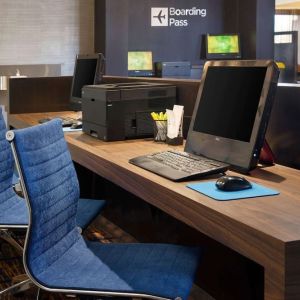 Business center with PC, printer, and internet at Sonesta Select Scottsdale At Mayo Clinic Campus.