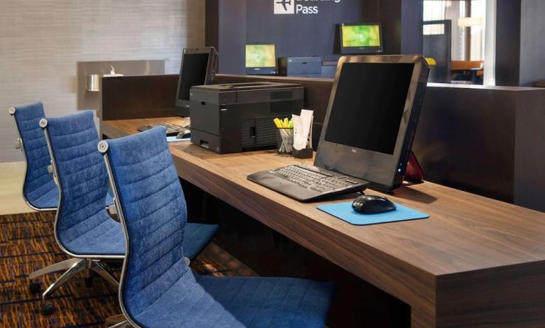 Business center with PC, printer, and internet at Sonesta Select Scottsdale At Mayo Clinic Campus.