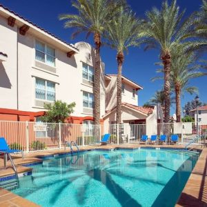 Stunning outdoor pool at Sonesta Simply Suites Phoenix Scottsdale.