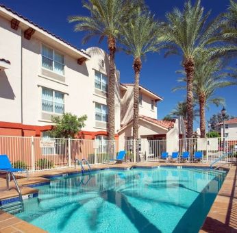 Stunning outdoor pool at Sonesta Simply Suites Phoenix Scottsdale.