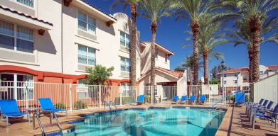 Stunning outdoor pool at Sonesta Simply Suites Phoenix Scottsdale.