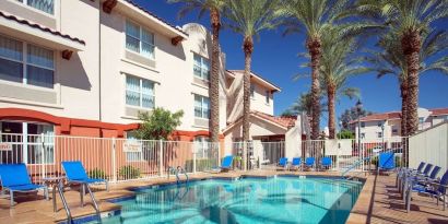 Stunning outdoor pool at Sonesta Simply Suites Phoenix Scottsdale.