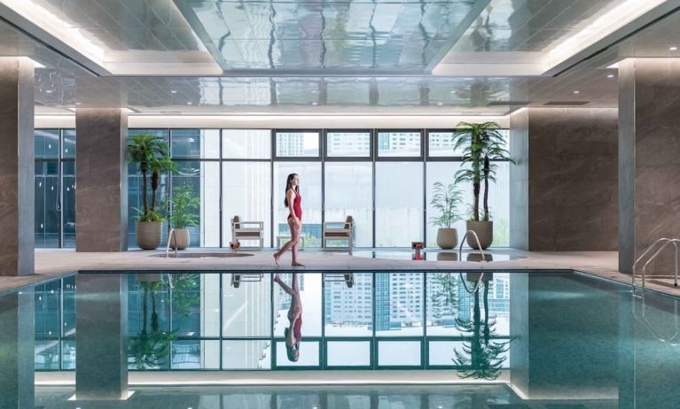 Indoor pool at the DoubleTree by Hilton Seoul Pangyo Residences.