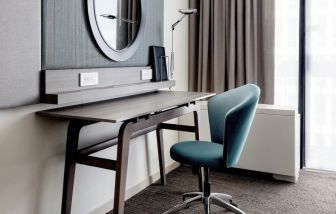 Day rooms equipped with work space for digital nomads at Crowne Plaza Atlanta-Midtown.