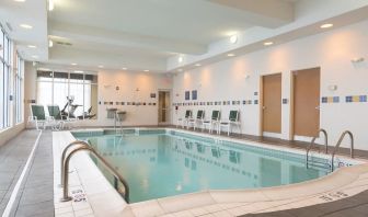 Large indoor pool at Holiday Inn Aurora North- Naperville.