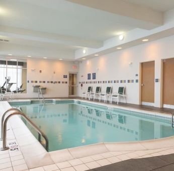 Large indoor pool at Holiday Inn Aurora North- Naperville.