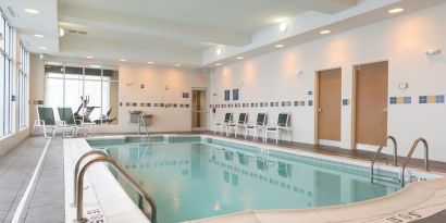 Large indoor pool at Holiday Inn Aurora North- Naperville.