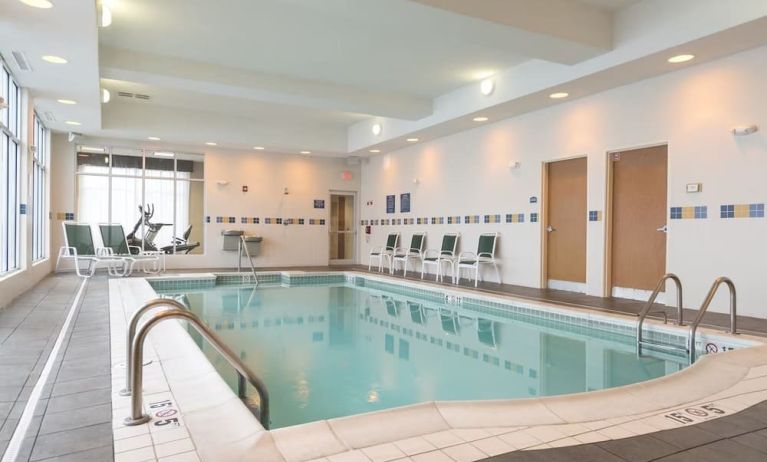 Large indoor pool at Holiday Inn Aurora North- Naperville.