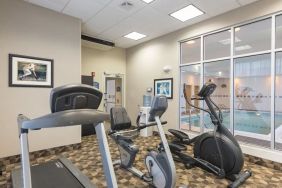 Fitness center with treadmills at Holiday Inn Aurora North- Naperville.