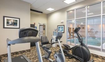 Fitness center with treadmills at Holiday Inn Aurora North- Naperville.