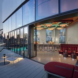 Rooftop terrace at Graduate New York.