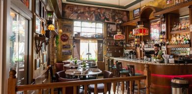 Traditional Irish bar ideal for coworking at Hotel Chelsea, A South Beach Group Hotel.