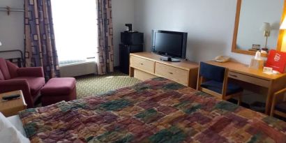 Delux king room with TV at Norwood Inn & Suites - Roseville.