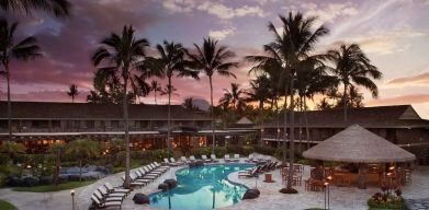 Stunning outdoor pool at Ko'a Kea Resort On Po`ipu Beach.