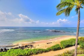 Beautiful beach right at your fingertips at Ko'a Kea Resort On Po`ipu Beach.