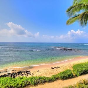 Beautiful beach right at your fingertips at Ko'a Kea Resort On Po`ipu Beach.