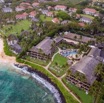 Luxurious beach resort at Ko'a Kea Resort On Po`ipu Beach.