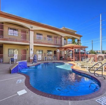 Stunning outdoor pool at Casa Rosa Inn.