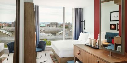 Comfortable day room with workspace at Hampton By Hilton Dublin City Centre.