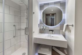 Private bathroom with shower at Hampton By Hilton Dublin City Centre.