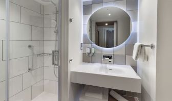 Private bathroom with shower at Hampton By Hilton Dublin City Centre.