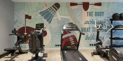 Fitness center available at Hampton By Hilton Dublin City Centre.