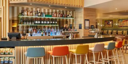 Bar and coworking space at Hampton By Hilton Dublin City Centre.