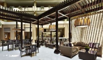 Dining area perfect for coworking at Embassy Suites By Hilton, Crystal City National Airport.