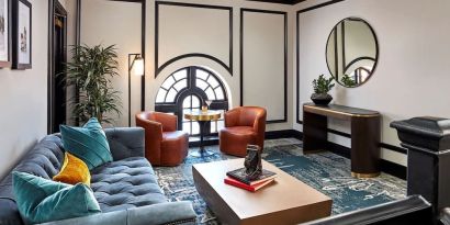 Lounge and coworking space at The Citizen Hotel, Autograph Collection.