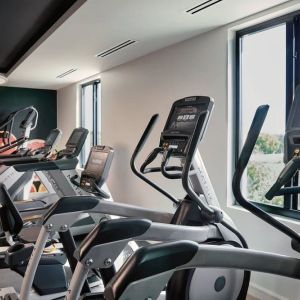 Well equipped fitness center at Fairfield Inn & Suites By Marriott Kenosha Pleasant Prairie.