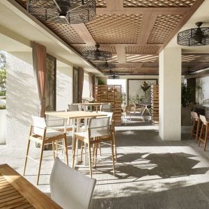 Comfortable lounge and coworking space at THesis Hotel Miami.