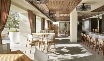 Comfortable lounge and coworking space at THesis Hotel Miami.