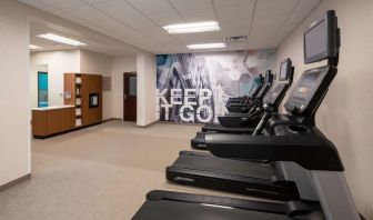 The hotel fitness center is equipped with numerous treadmills for guests keen to stay in shape, and has plenty of towels.