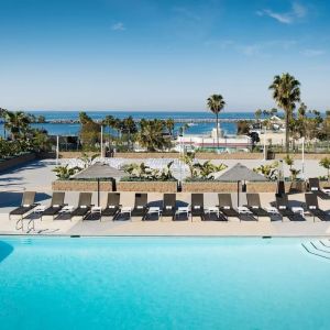 Stunning outdoor pool at Sonesta Redondo Beach & Marina.