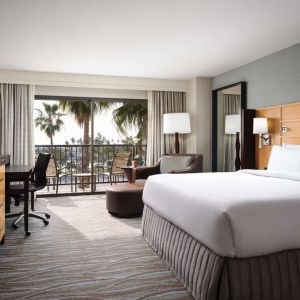 Delux king room with natural light at Sonesta Redondo Beach & Marina.