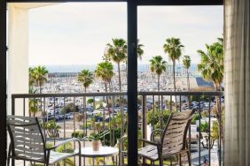 Day use room with beautiful terrace at Sonesta Redondo Beach & Marina.